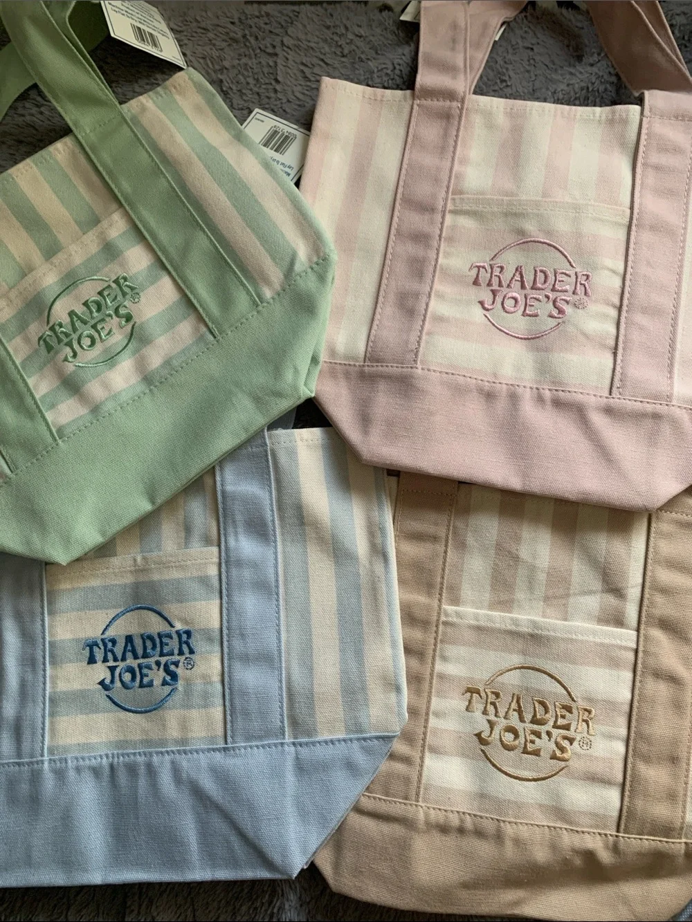 Trader Joe’s mini canvas totes